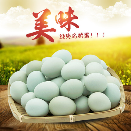 绿壳乌鸡蛋8枚